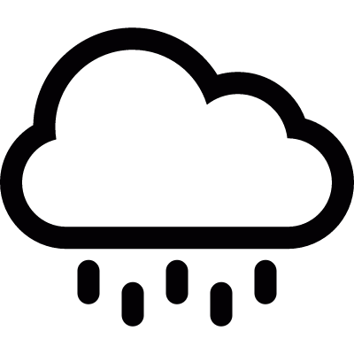 Rain cloud vector logo