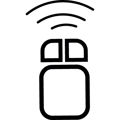 Wireless mouse vector logo