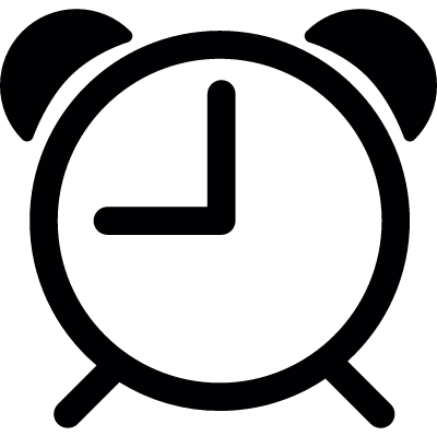 Round alarmclock vector logo