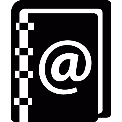 Internet address book vector logo