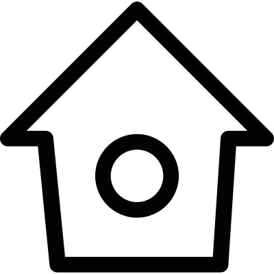Small birdhouse vector logo