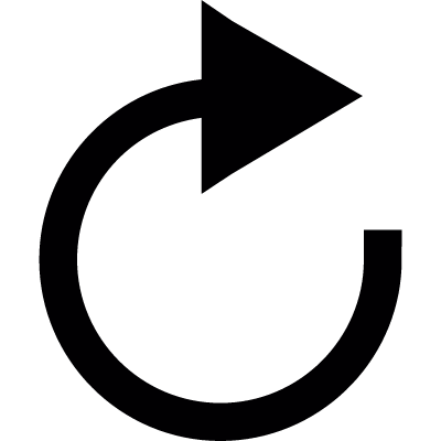 Realoading black arrow vector logo
