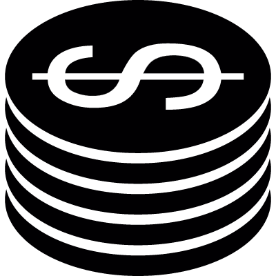 Five Coins Stack vector logo