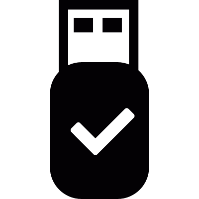 USB connected vector logo