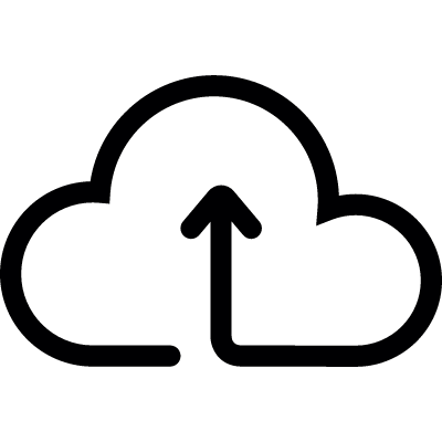 cloud upload signal vector logo