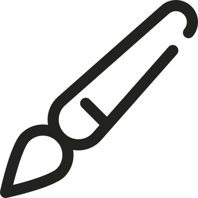 Inclined Brush vector logo