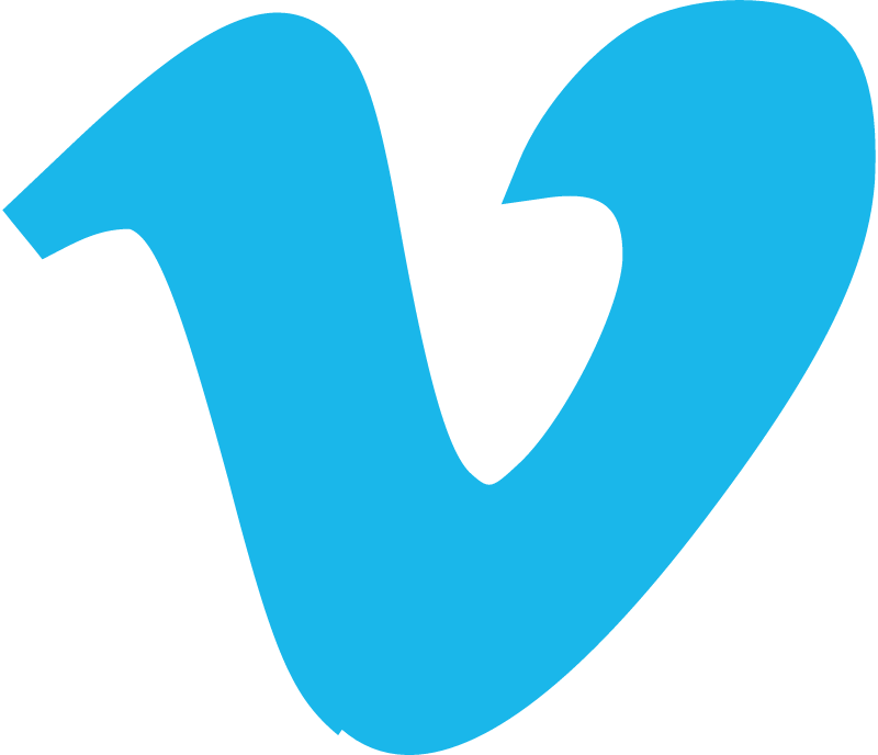 Vimeo icon blue vector