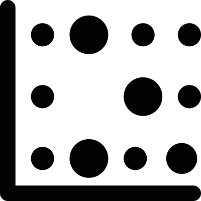 Dots chart vector logo