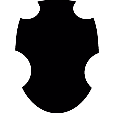 Black warrior shield vector logo