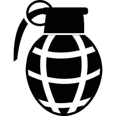 Hand grenade vector logo