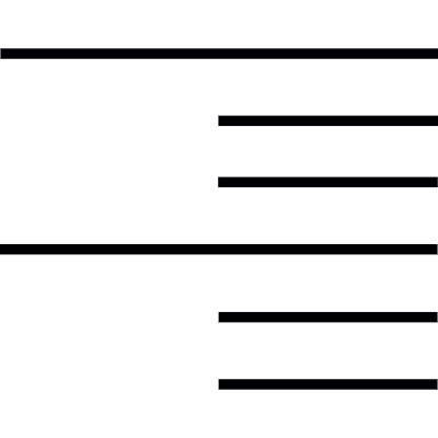 Align right, IOS 7 interface symbol vector logo