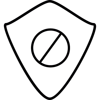 Shield restriction, IOS 7 interface symbol vector logo