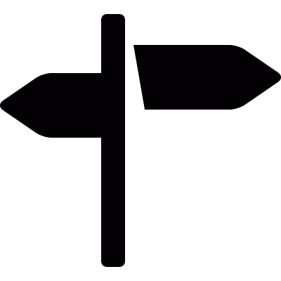 Directional sign vector logo