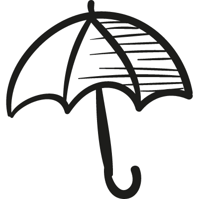 Draw Open Umbrella vector logo