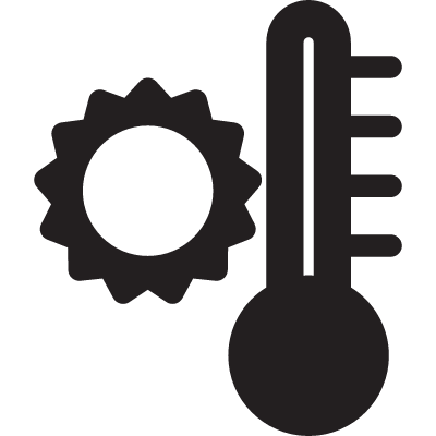 Summer temperature vector logo