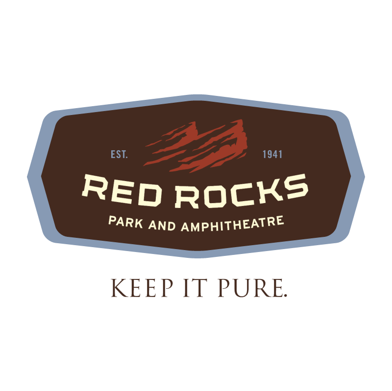 Red Rocks vector logo