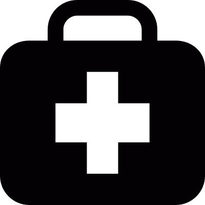 First aid briefcase vector logo