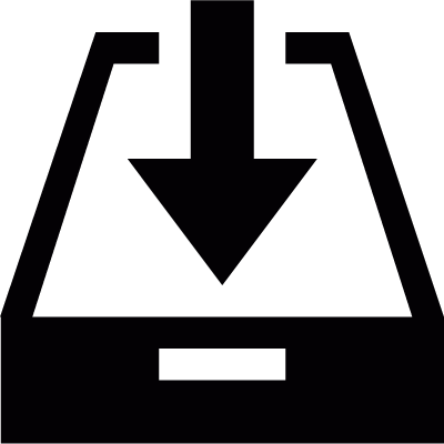 Inbox symbol vector logo