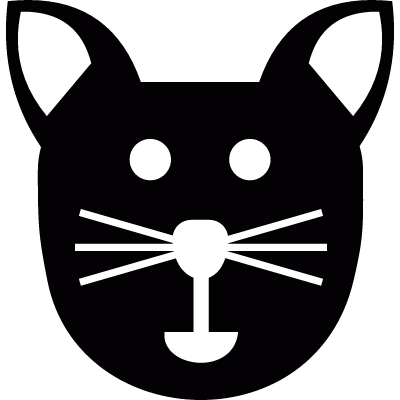 Cat head vector logo