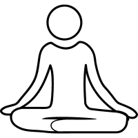 Meditation yoga posture vector