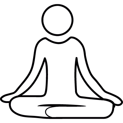 Meditation yoga posture vector logo