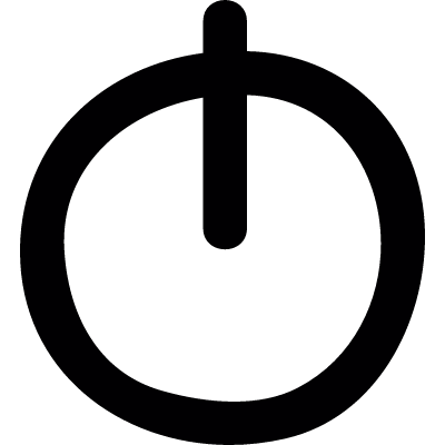 Power button doodle vector logo