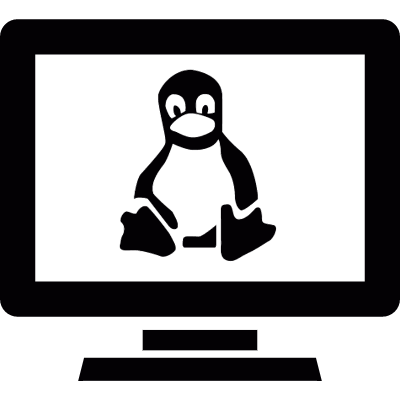 Linux computer vector logo