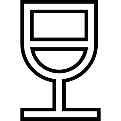 stylized wine glass vector logo