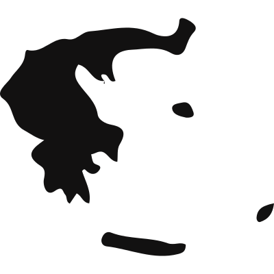Greece black country map shape vector logo