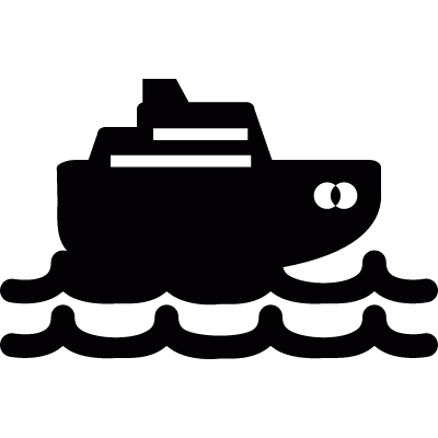 Cruise ship vector logo