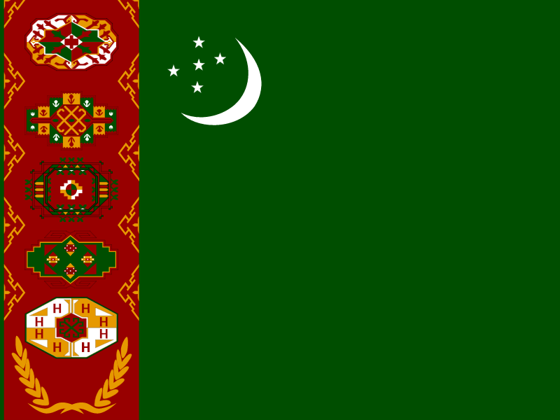 Flag of Turkmenistan vector