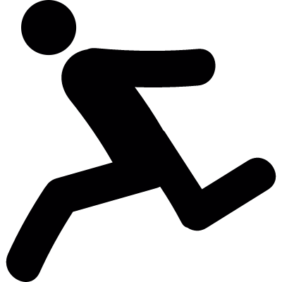 Athlete running vector logo