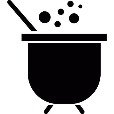 Witch pot vector logo