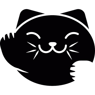 Japanese Cat Head vector logo