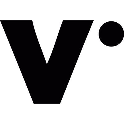 V and dot vector logo