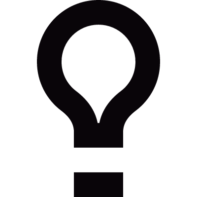 Simple lightbulb vector logo