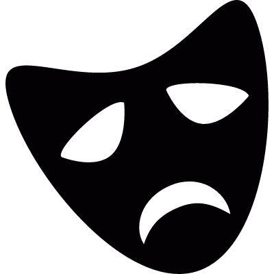 Theater mask vector logo