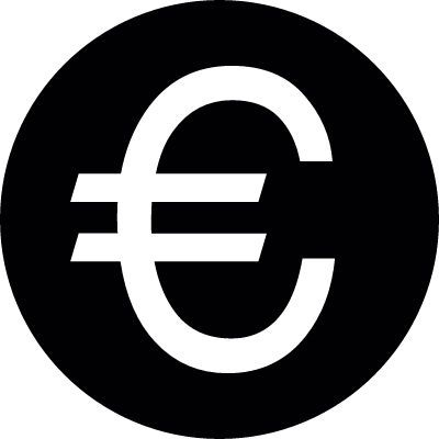 Euro Round Button vector logo