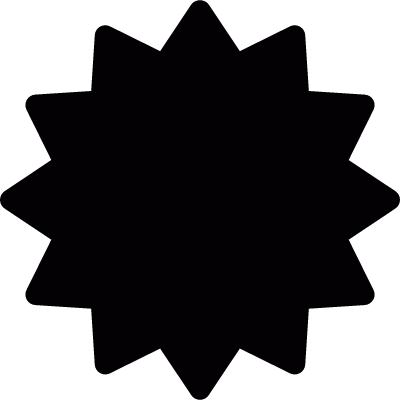 Many-pointed star vector logo