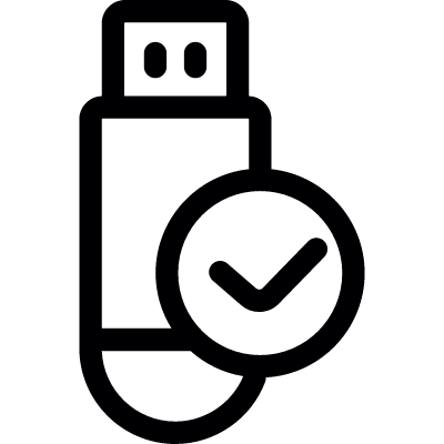 Pendrive Checked vector logo