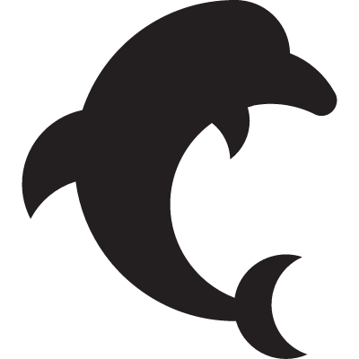Jumping dolphin vector logo