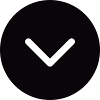 Small circular dark button with down thinny arrow vector