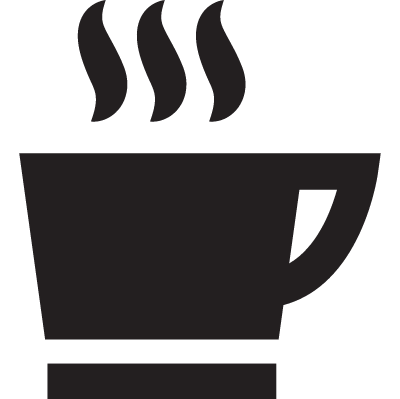 hot coffee mug vector logo