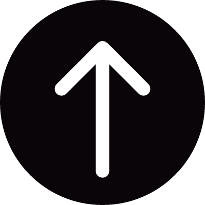 Thin little up arrow in a circle vector logo