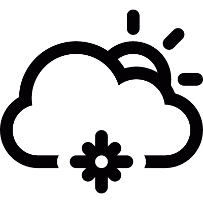 Cloud snow vector logo