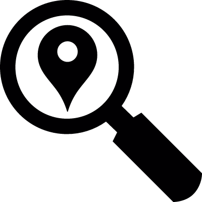 Search pointer vector logo