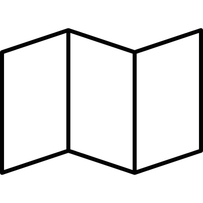 Folded paper vector logo