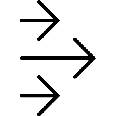 Three Right Arrows vector logo