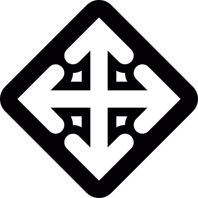 Directional arrows vector logo
