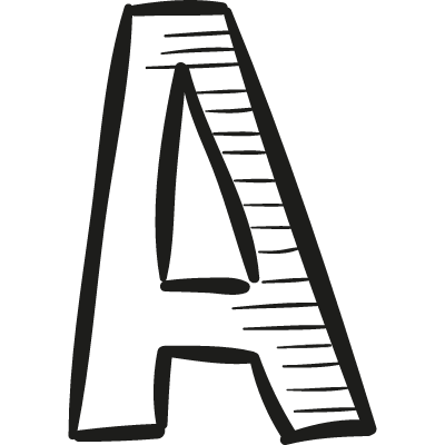 Capital letter A vector logo